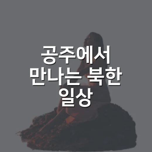 공주에서 만나는 북한 일상