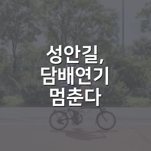 성안길, 담배연기 멈춘다