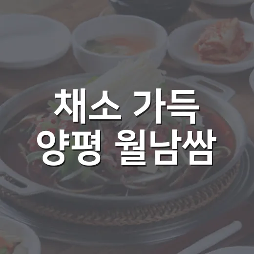 채소 가득 양평 월남쌈