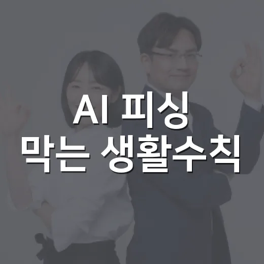 AI 피싱 막는 생활수칙