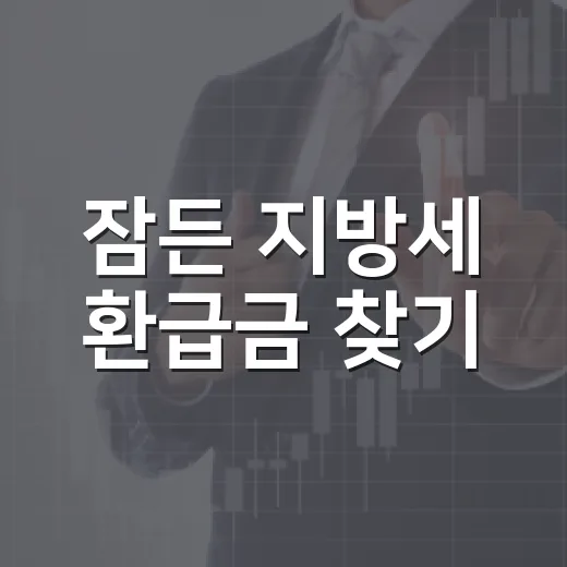잠든 지방세 환급금 찾기