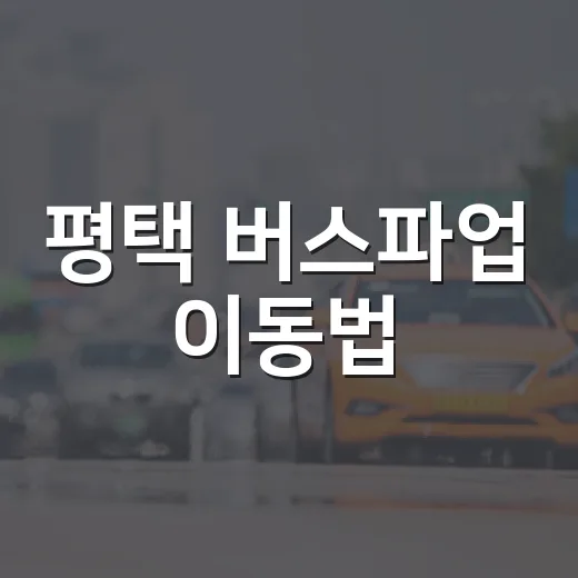 평택 버스파업 이동법