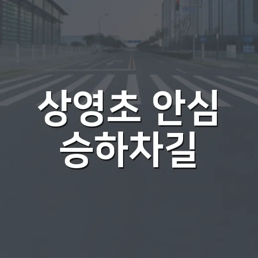 상영초 안심 승하차길