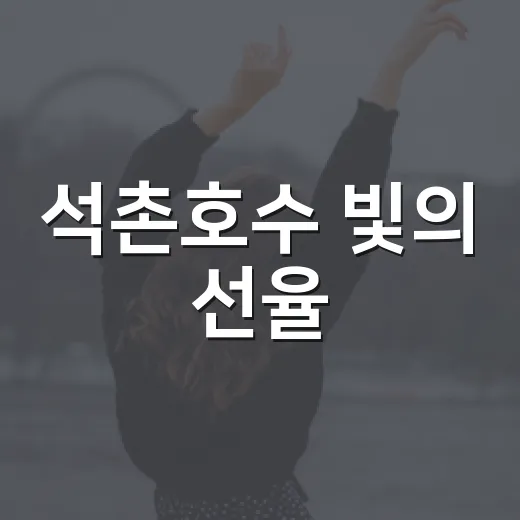 석촌호수 빛의 선율