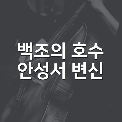 백조의 호수 안성서 변신