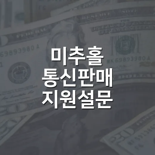 미추홀 통신판매 지원설문