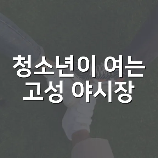 청소년이 여는 고성 야시장