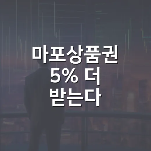 마포상품권 5% 더 받는다