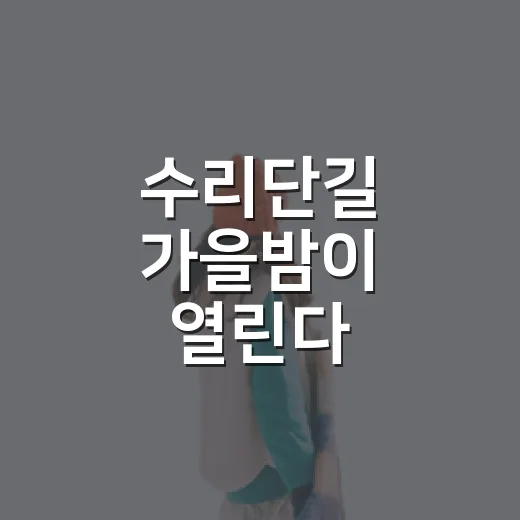 수리단길 가을밤이 열린다