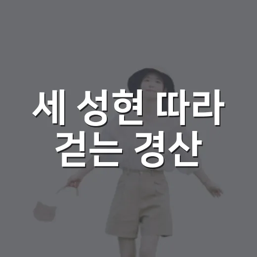 세 성현 따라 걷는 경산