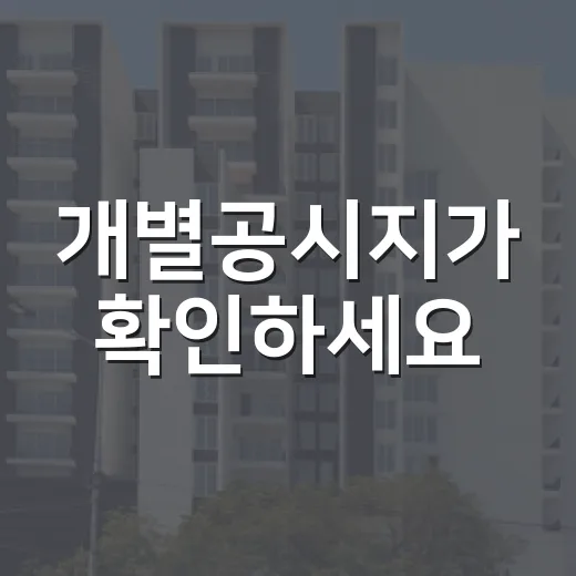 개별공시지가 확인하세요