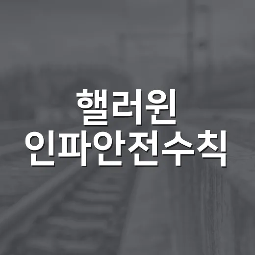 핼러윈 인파안전수칙