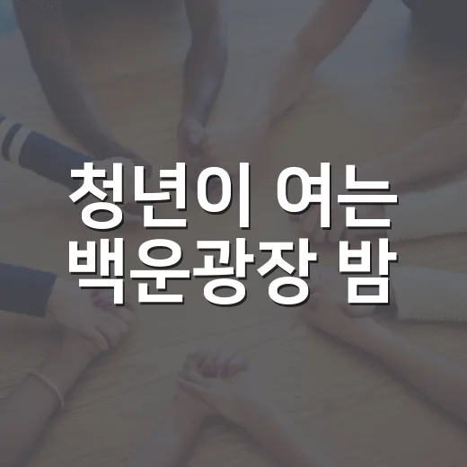 청년이 여는 백운광장 밤