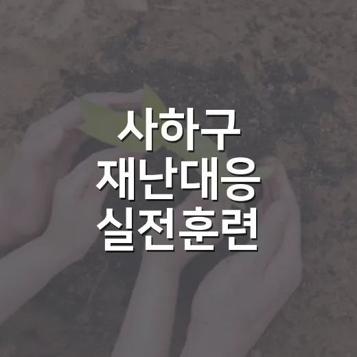 사하구 재난대응 실전훈련