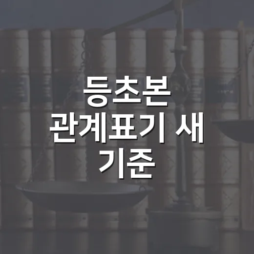 등초본 관계표기 새 기준