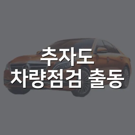 추자도 차량점검 출동