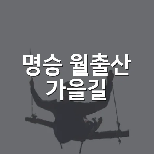 명승 월출산 가을길