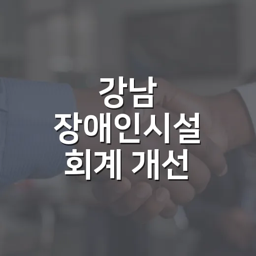 강남 장애인시설 회계 개선