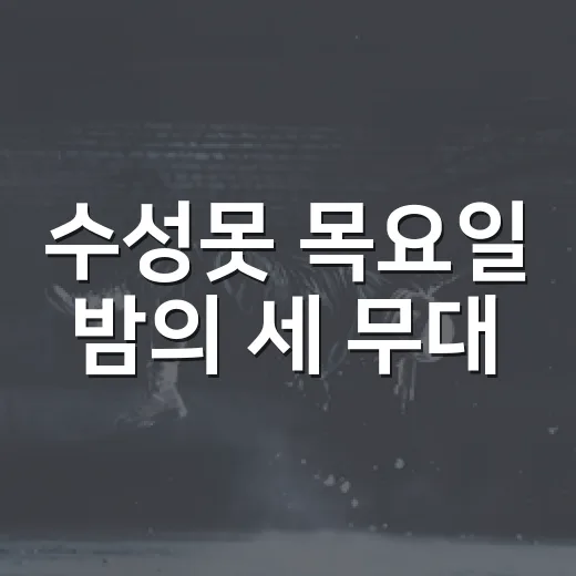 수성못 목요일 밤의 세 무대