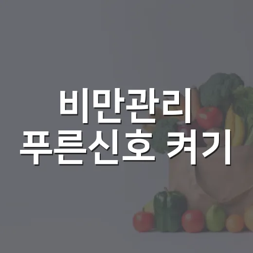 비만관리 푸른신호 켜기