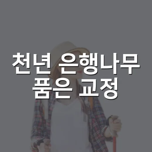 천년 은행나무 품은 교정