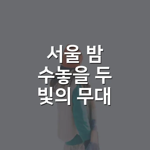 서울 밤 수놓을 두 빛의 무대