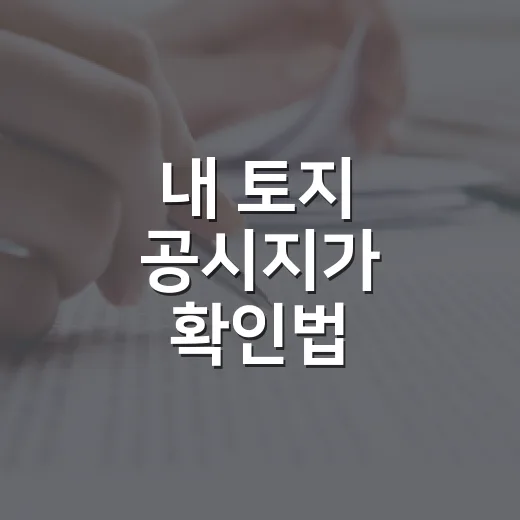 내 토지 공시지가 확인법
