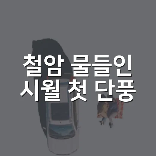 철암 물들인 시월 첫 단풍
