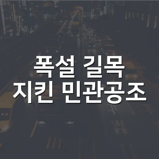 폭설 길목 지킨 민관공조
