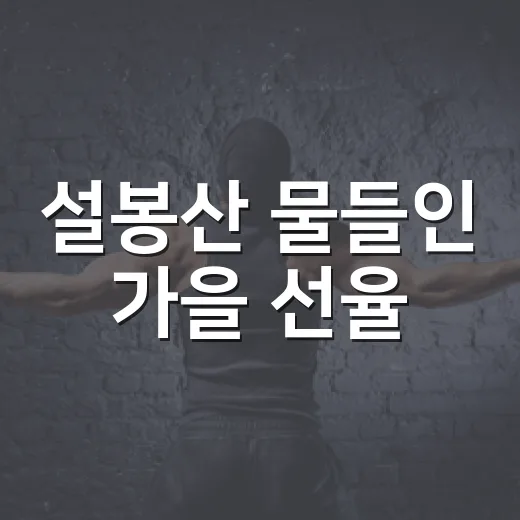 설봉산 물들인 가을 선율