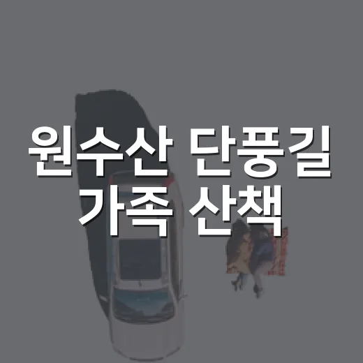원수산 단풍길 가족 산책