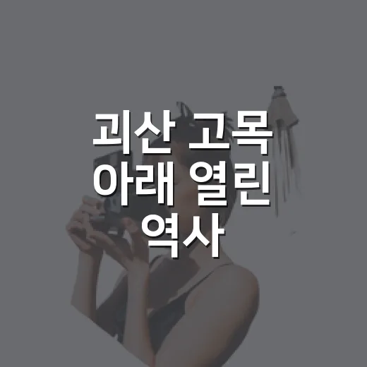 괴산 고목 아래 열린 역사
