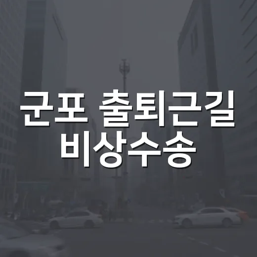 군포 출퇴근길 비상수송