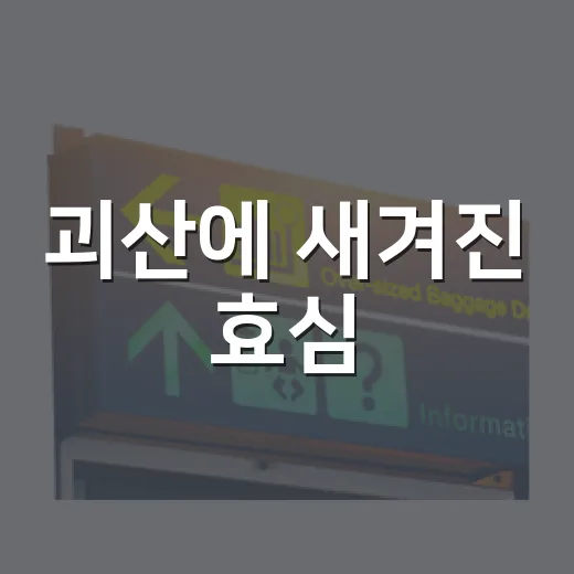 괴산에 새겨진 효심