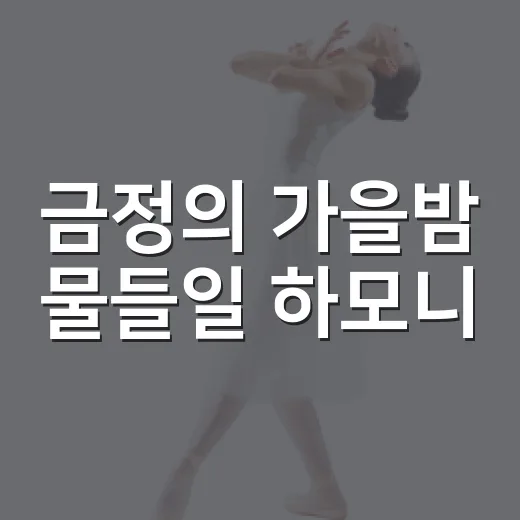 금정의 가을밤 물들일 하모니