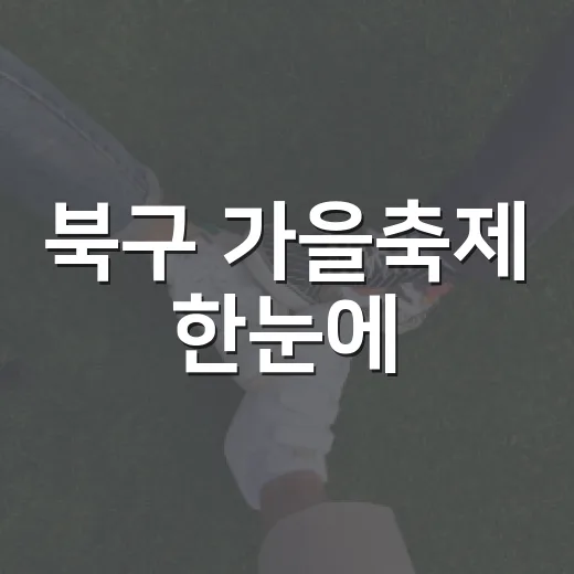 북구 가을축제 한눈에