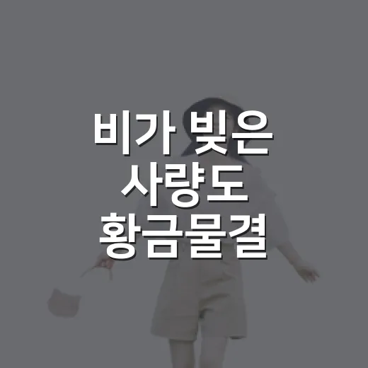 비가 빚은 사량도 황금물결