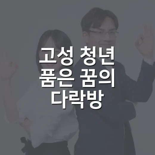고성 청년 품은 꿈의 다락방