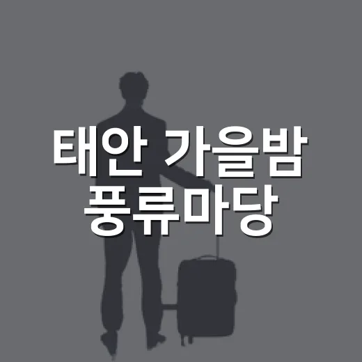 태안 가을밤 풍류마당