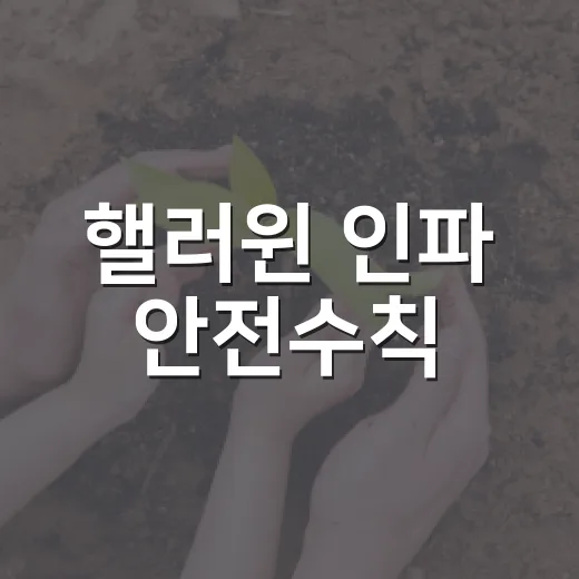 핼러윈 인파 안전수칙