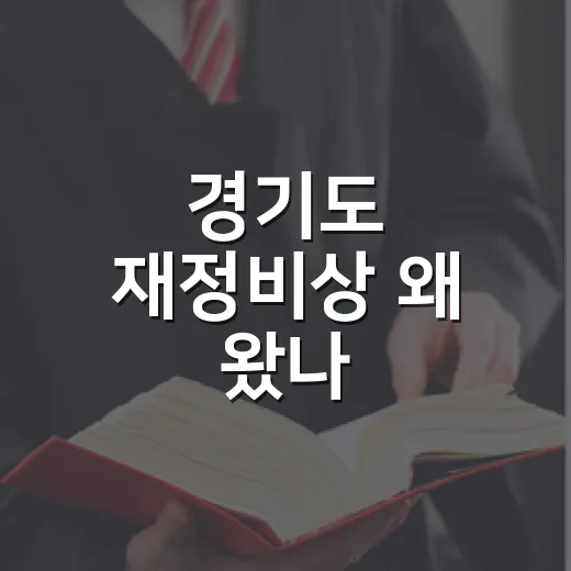 경기도 재정비상 왜 왔나