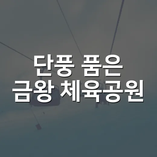 단풍 품은 금왕 체육공원