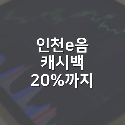인천e음 캐시백 20%까지