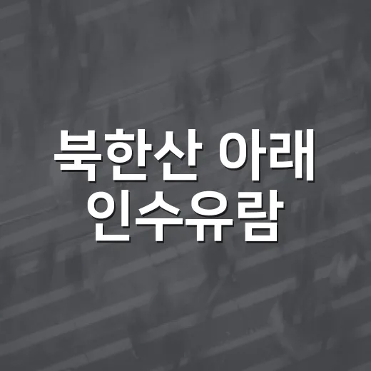 북한산 아래 인수유람