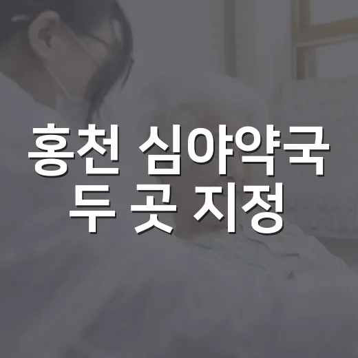 홍천 심야약국 두 곳 지정
