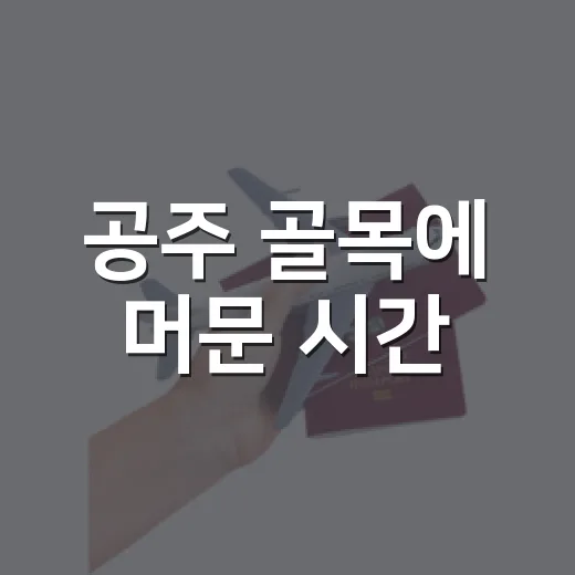 공주 골목에 머문 시간