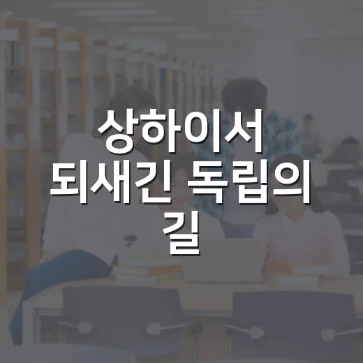 상하이서 되새긴 독립의 길