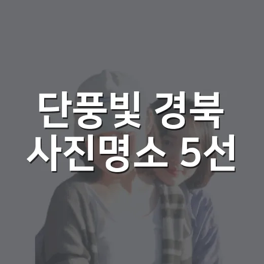 단풍빛 경북 사진명소 5선