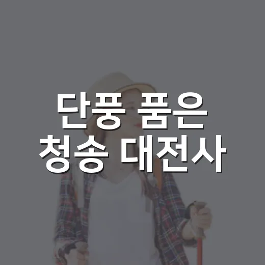 단풍 품은 청송 대전사