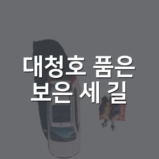대청호 품은 보은 세 길